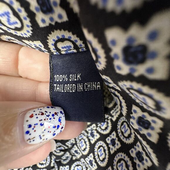 Nat Nast Shirt Men Large Blue Geometric 50 CLOCK CLUB Silk Bowling Hipster Shirt - Picture 8 of 10